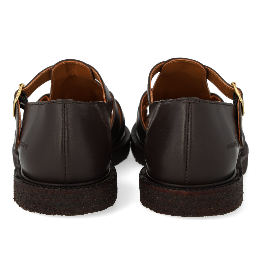 Strap buckle sandal, Dark Brown