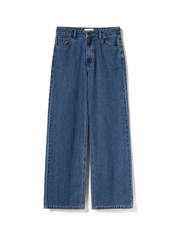 Katy Mid Waist Jeans, Blue Wash