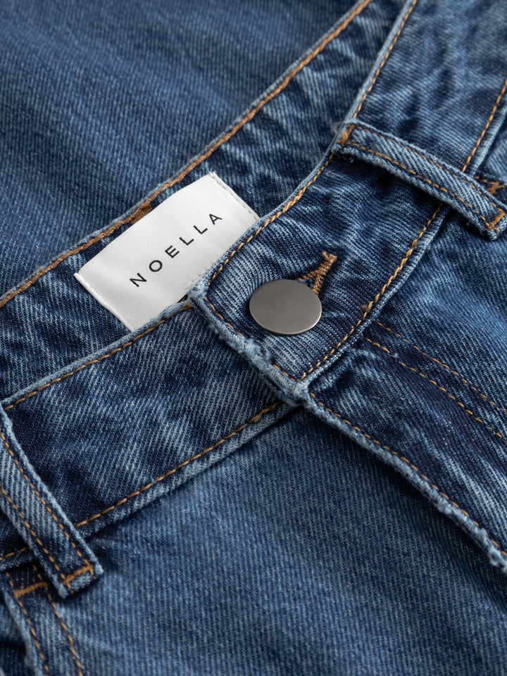 Katy Mid Waist Jeans, Blue Wash