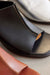 Mule with sculptural heel, Tan
