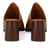 Mule with sculptural heel, Tan