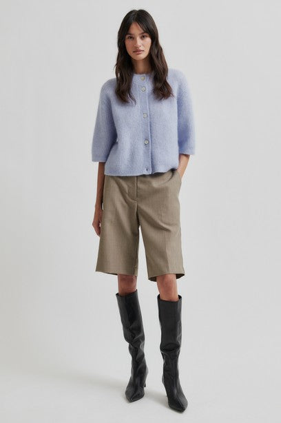 Andrea Knit Rib Cardigan, Brunnera Blue