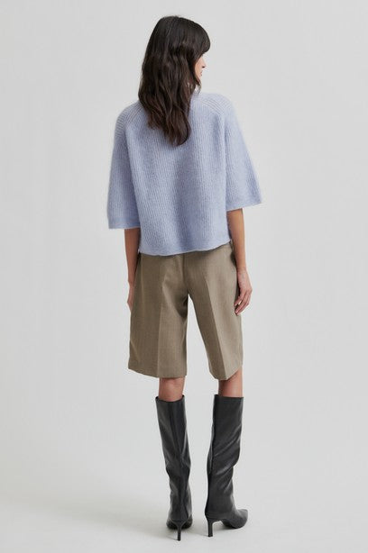 Andrea Knit Rib Cardigan, Brunnera Blue