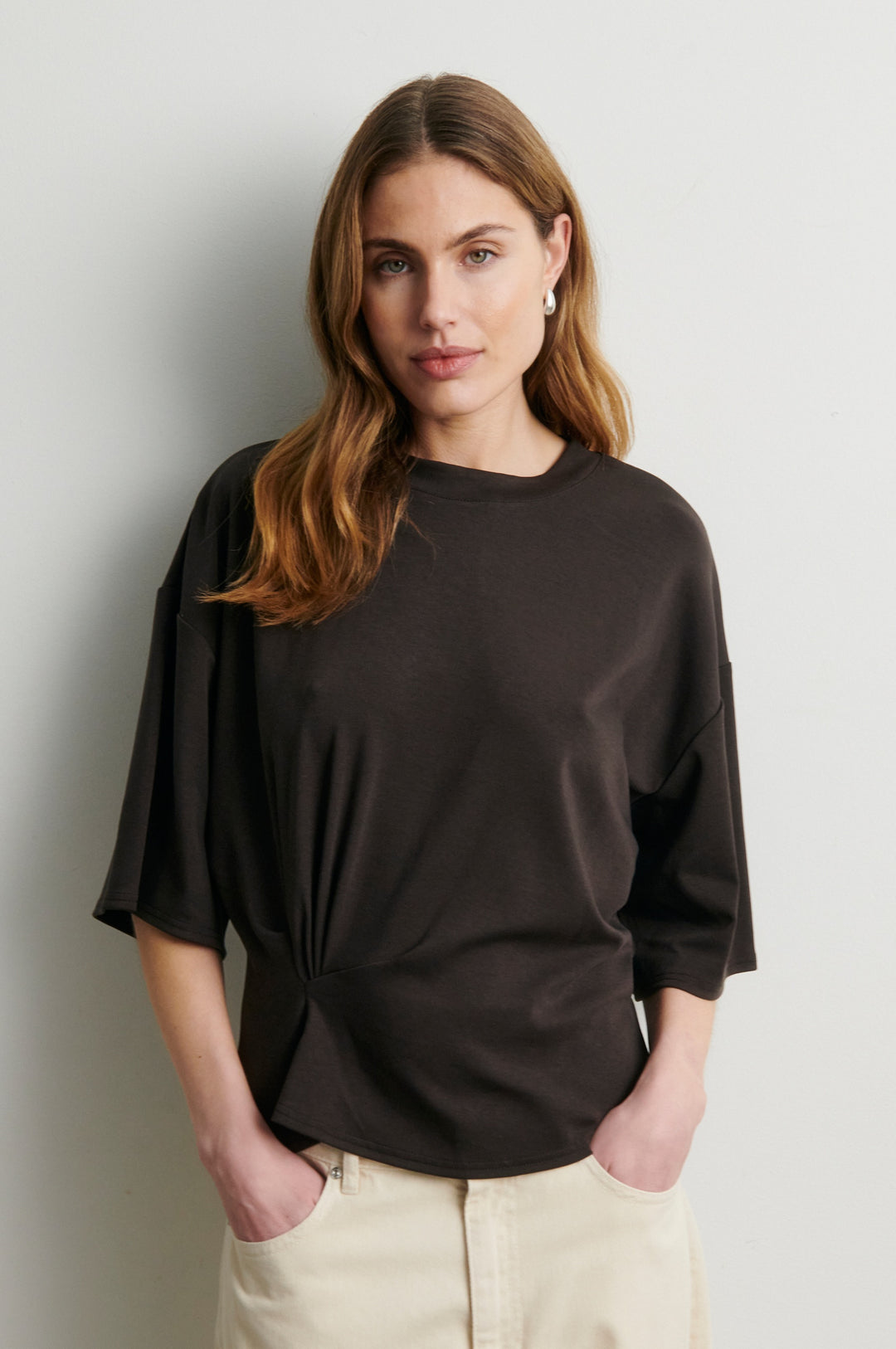 Missouri Tee - Dark Brown Melange