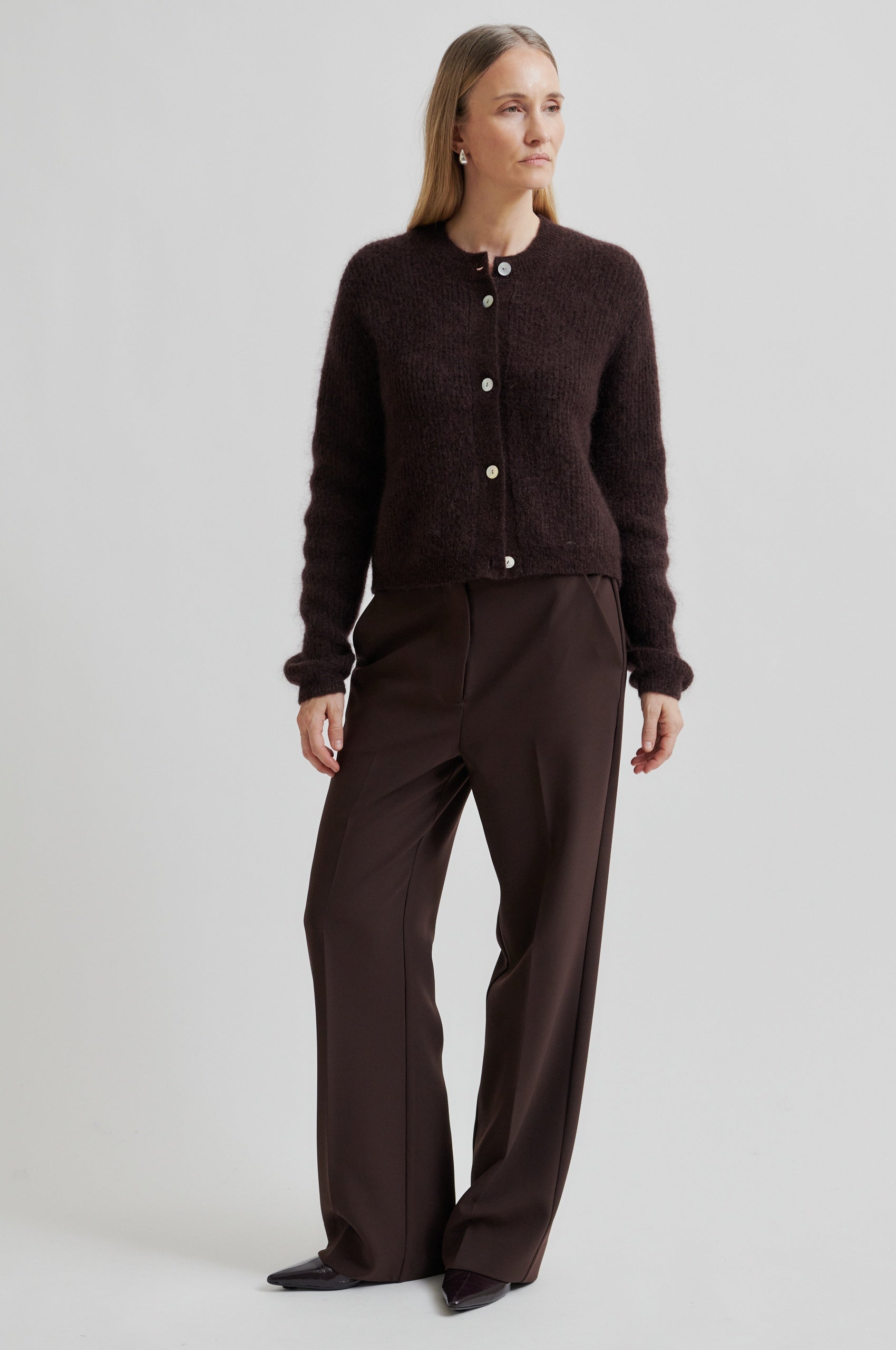 Fique Classic Trousers, Chocolate Plum