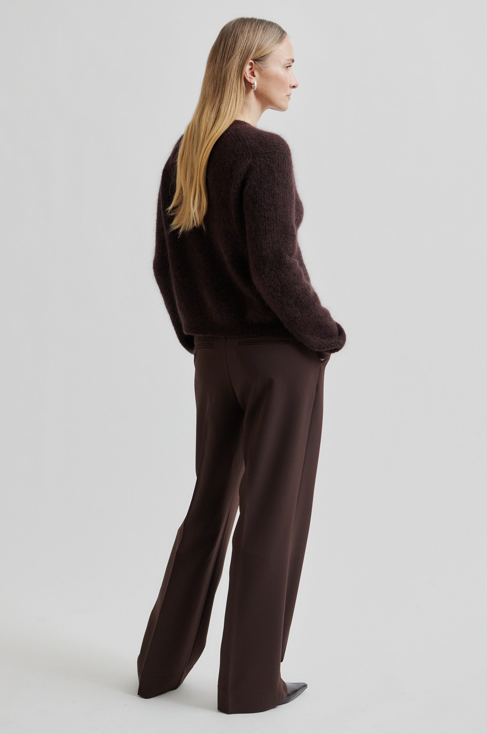 Fique Classic Trousers, Chocolate Plum