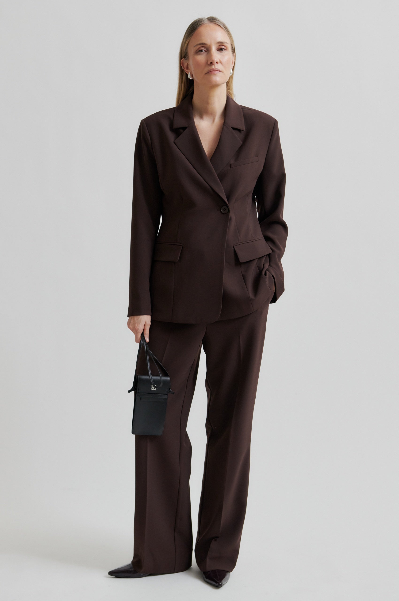 Fique Classic Trousers, Chocolate Plum
