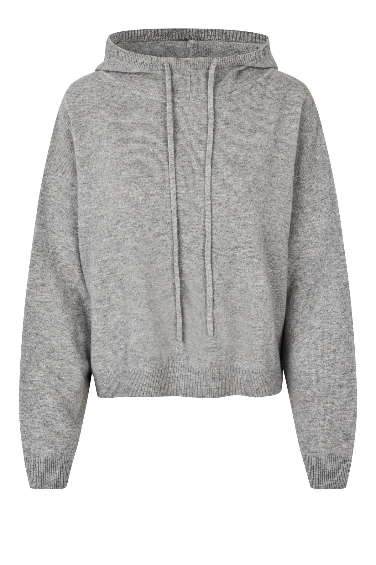 Lounge Knit Hoodie, Grey Melange