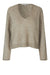 Camryn Knit V-Neck, Dark Beige