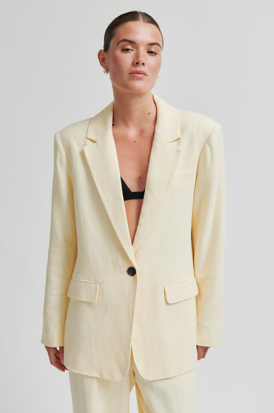Lino New Fit Blazer, Lemon