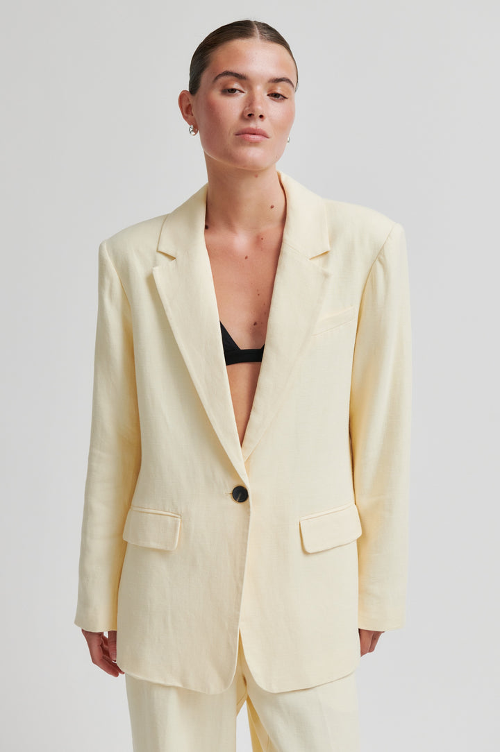 Lino New Fit Blazer, Lemon