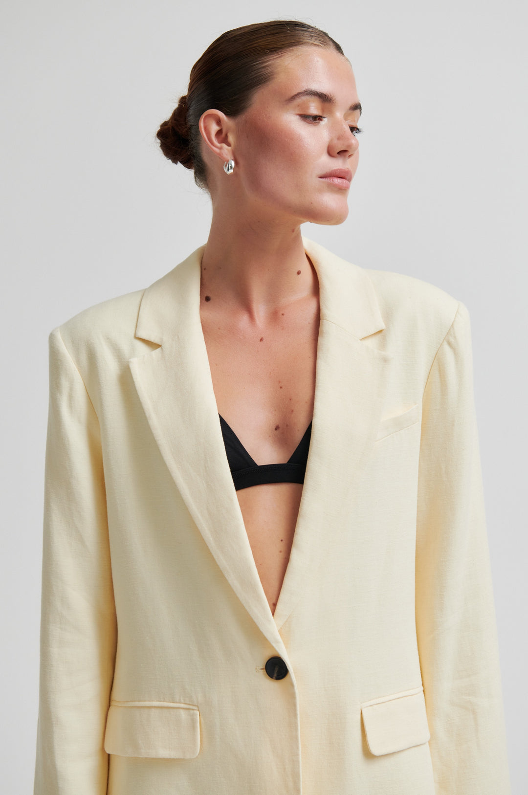 Lino New Fit Blazer, Lemon