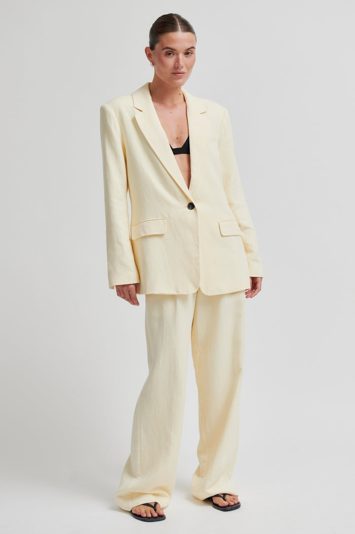 Lino New Fit Blazer, Lemon