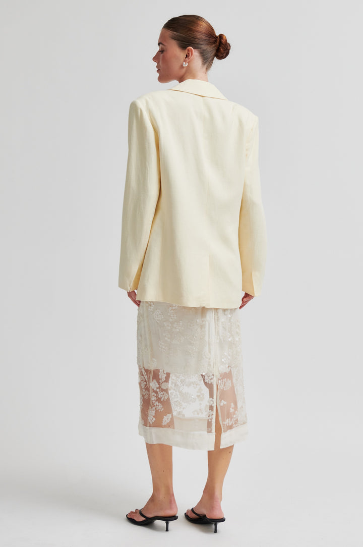 Lino New Fit Blazer, Lemon