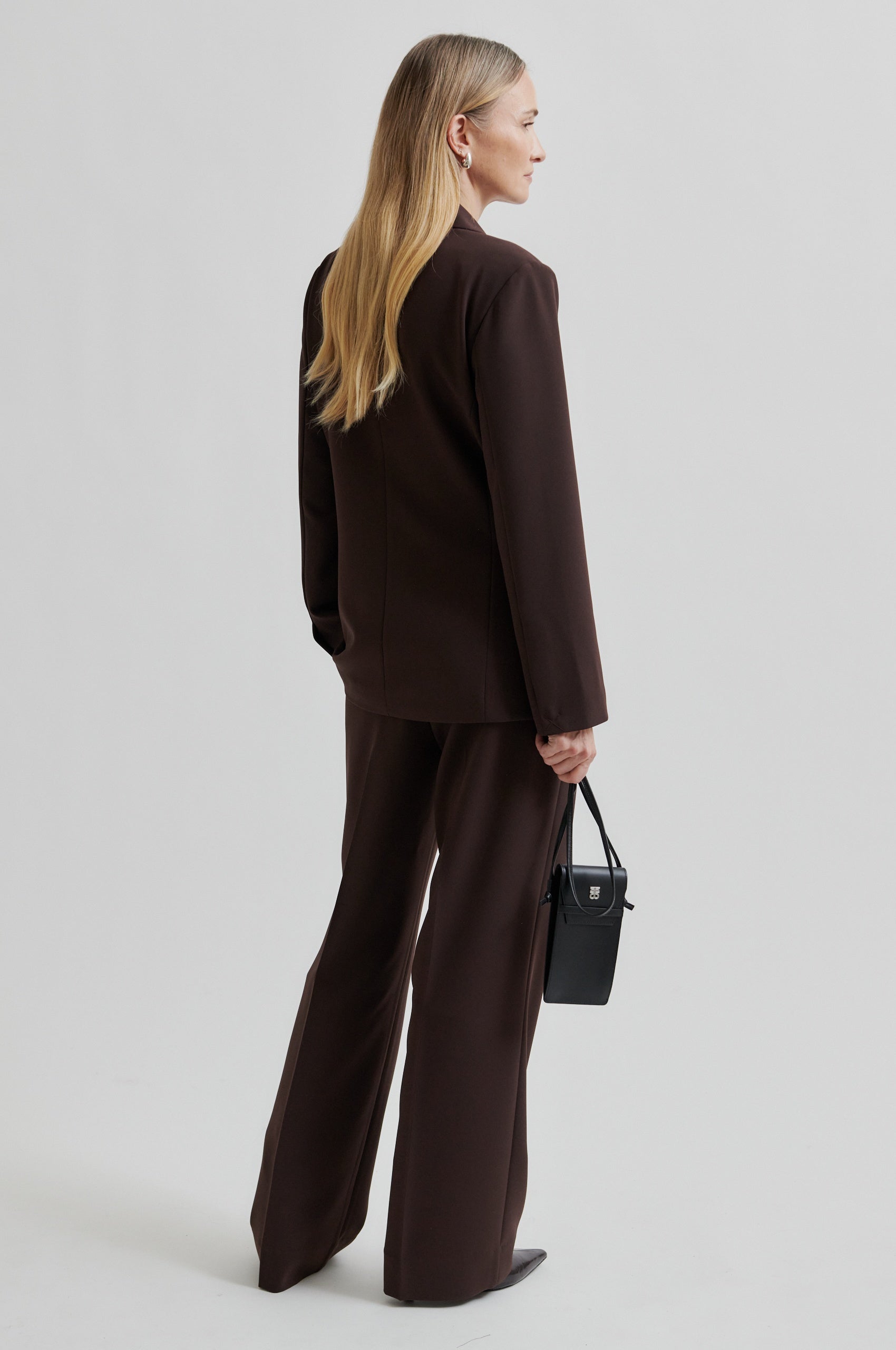 Fique Fitted Blazer, Chocolate Plum