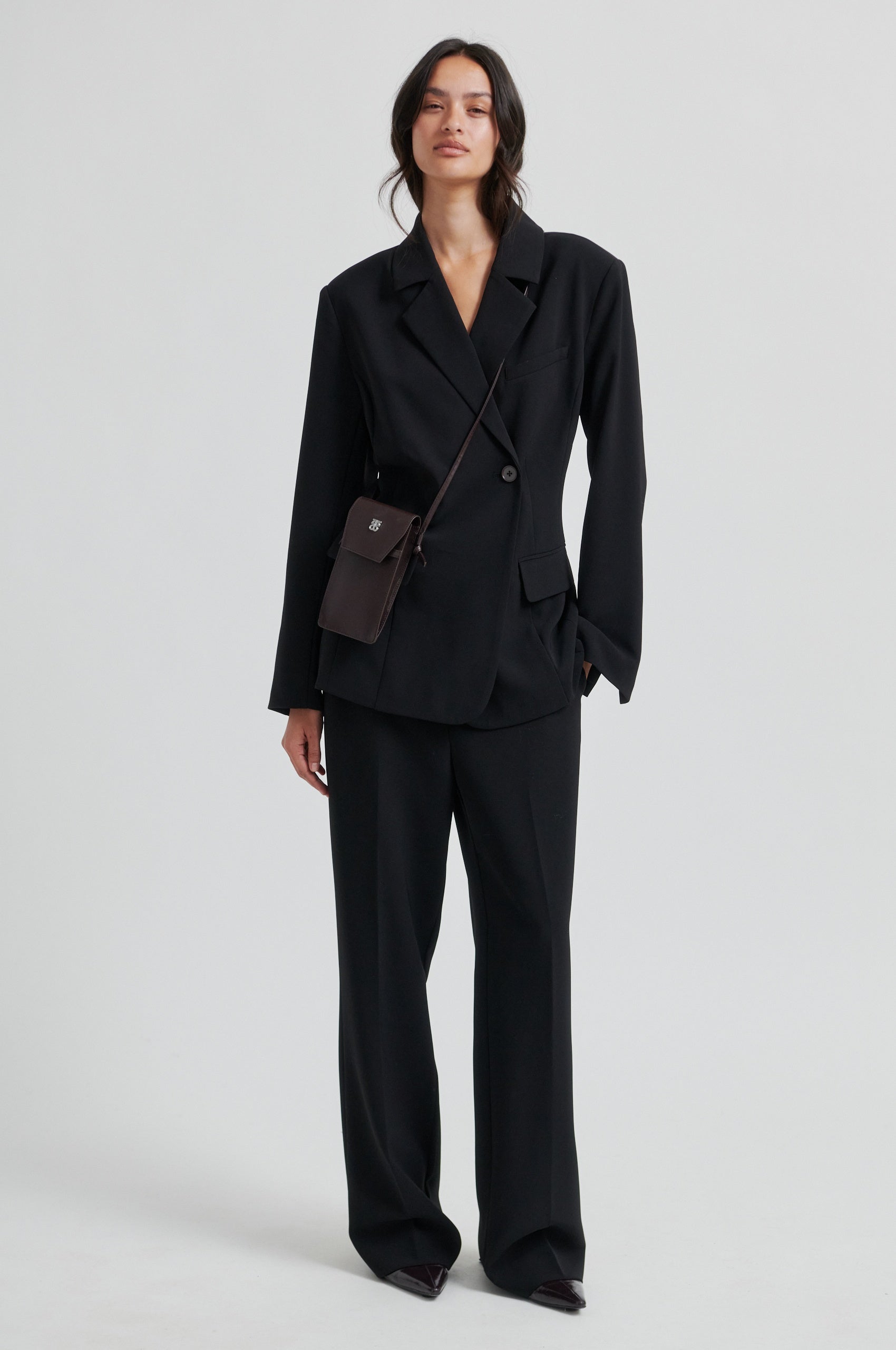 Fique Fitted Blazer, Black