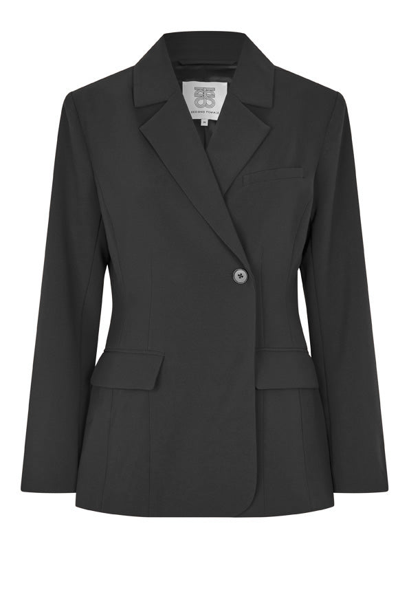 Fique Fitted Blazer, Black