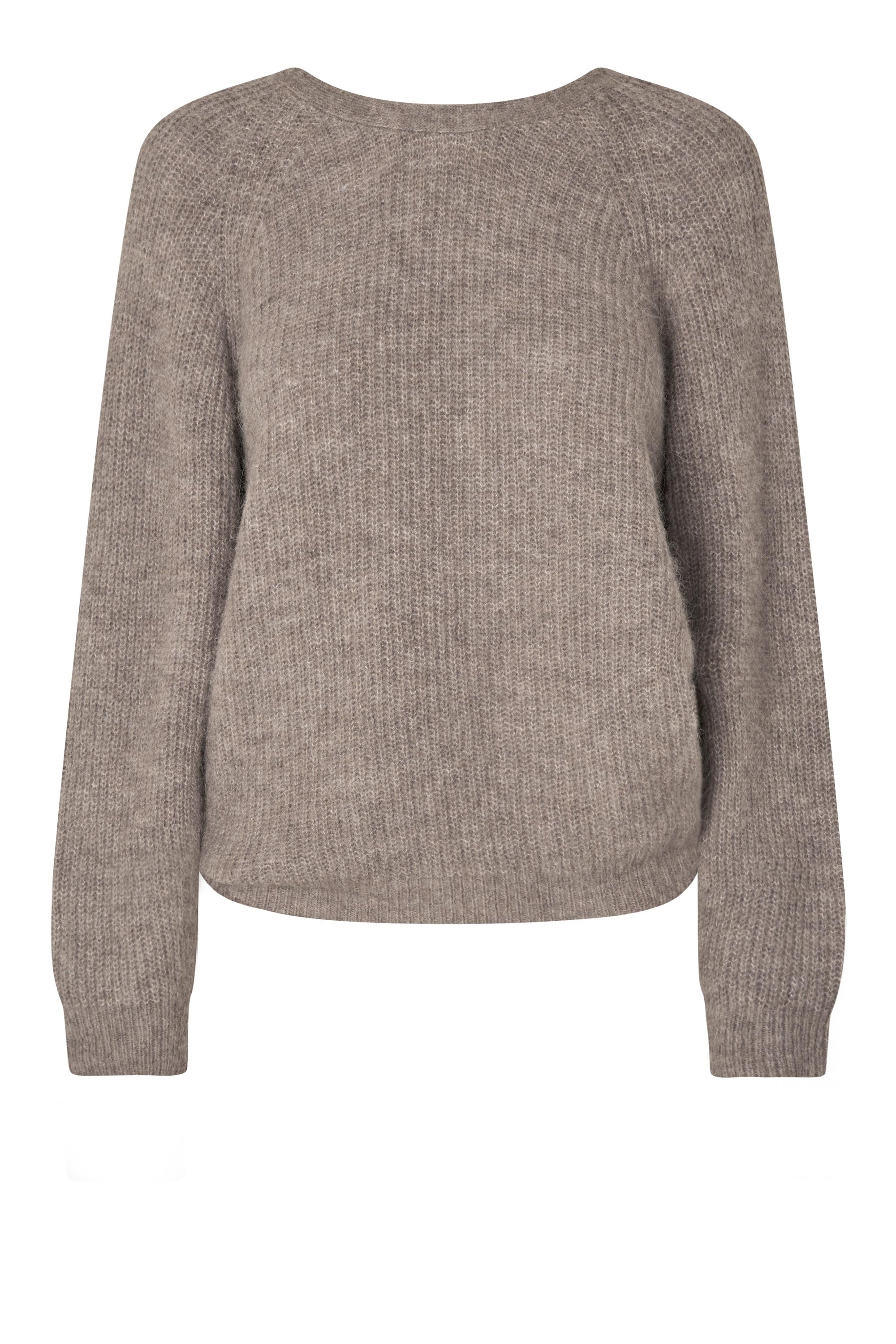 Flare Knit, Dark Beige Melange
