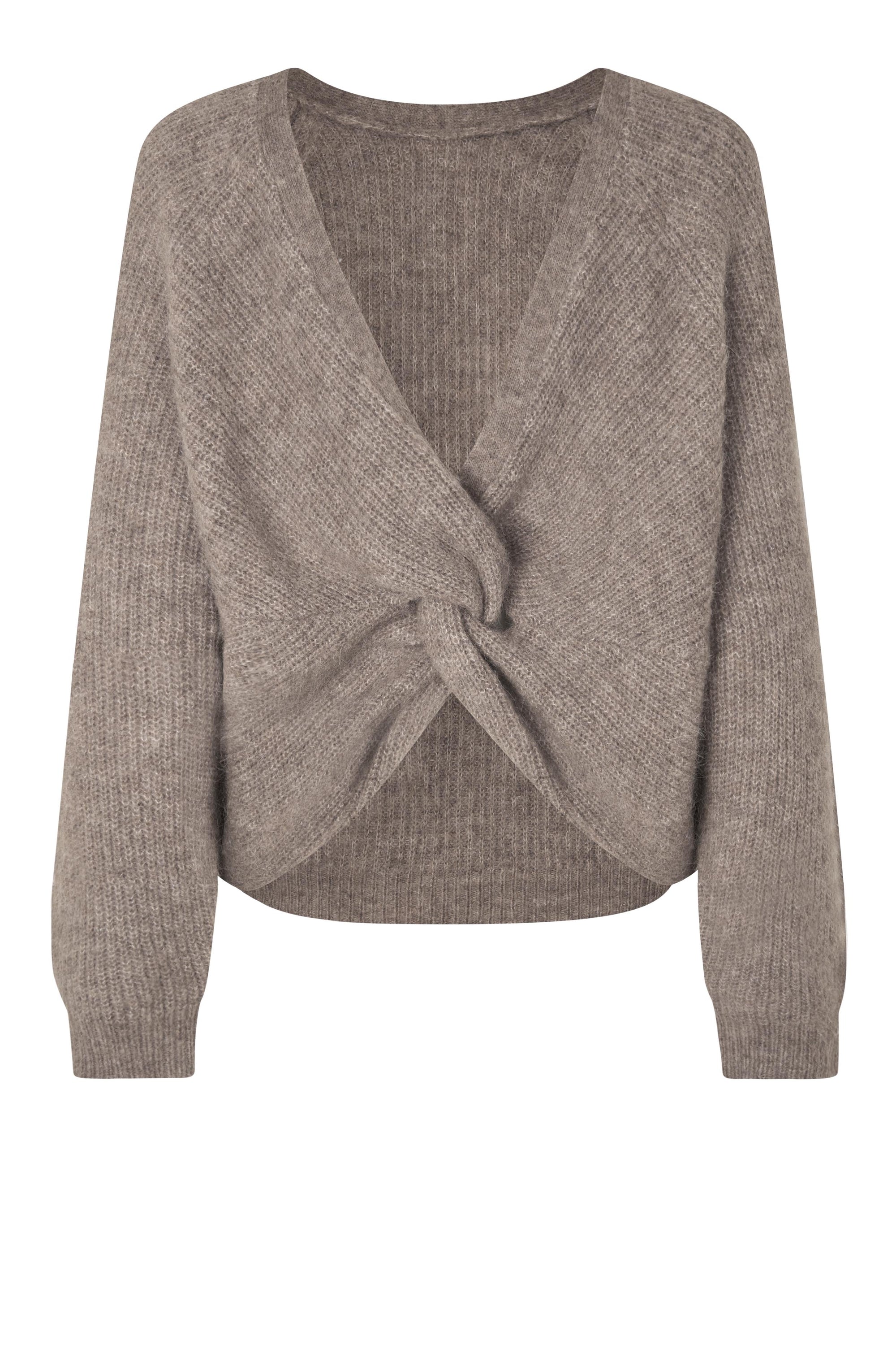 Flare Knit, Dark Beige Melange