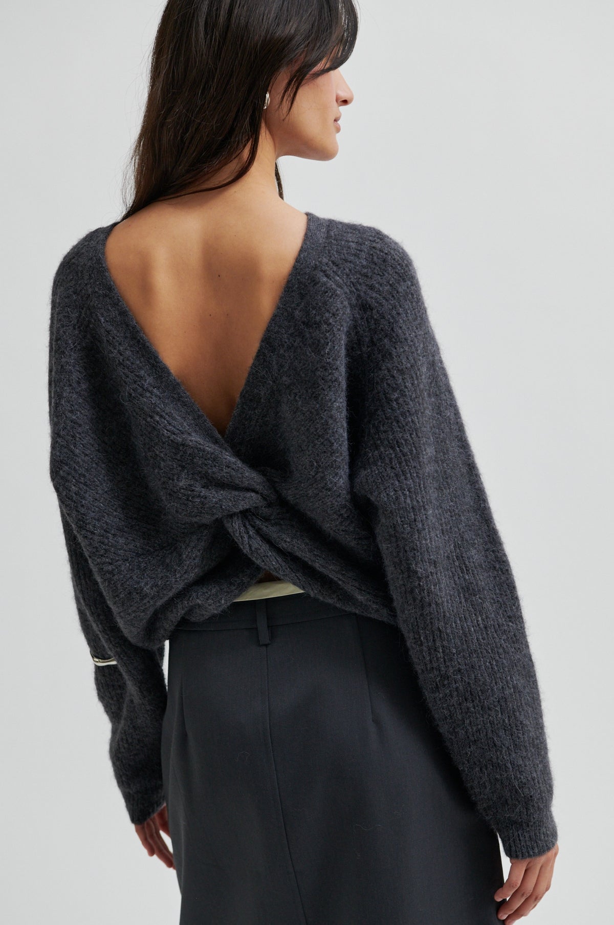 Flare Knit, Dark Grey Melange