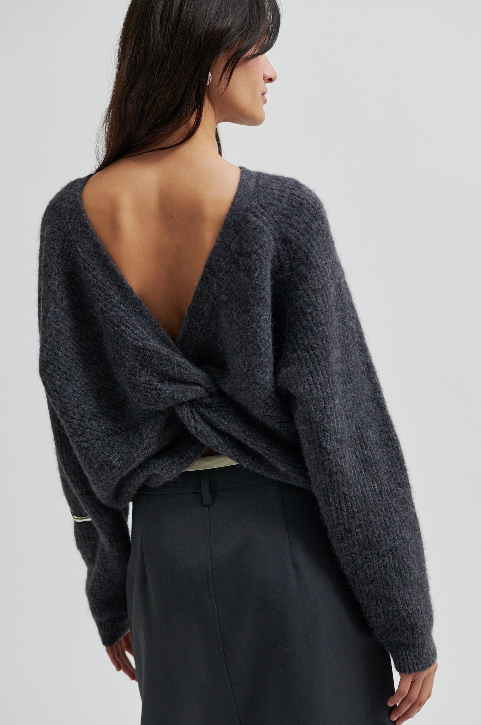 Flare Knit, Dark Grey Melange