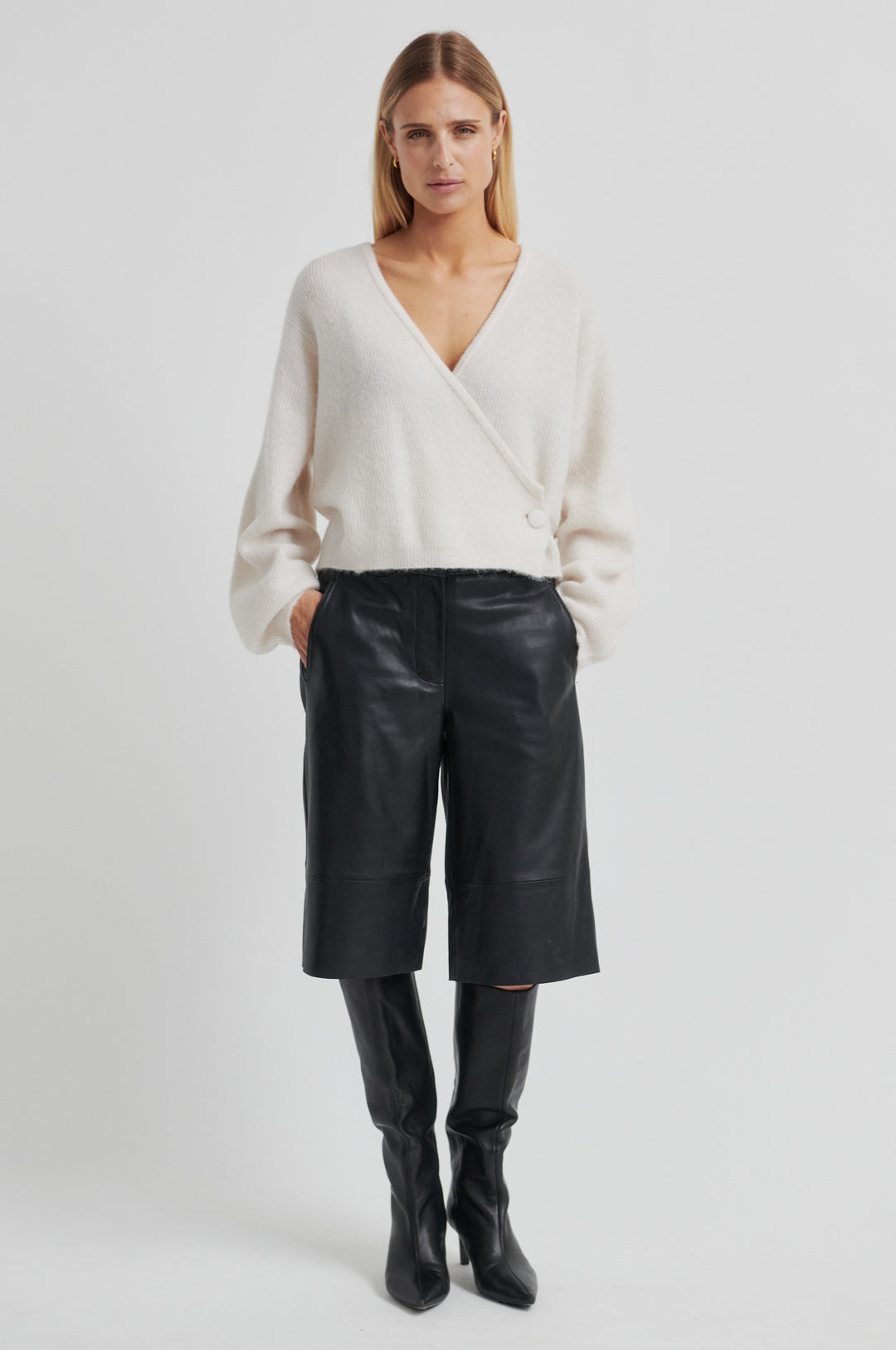 Gabby Wrap Knit, Soft Beige