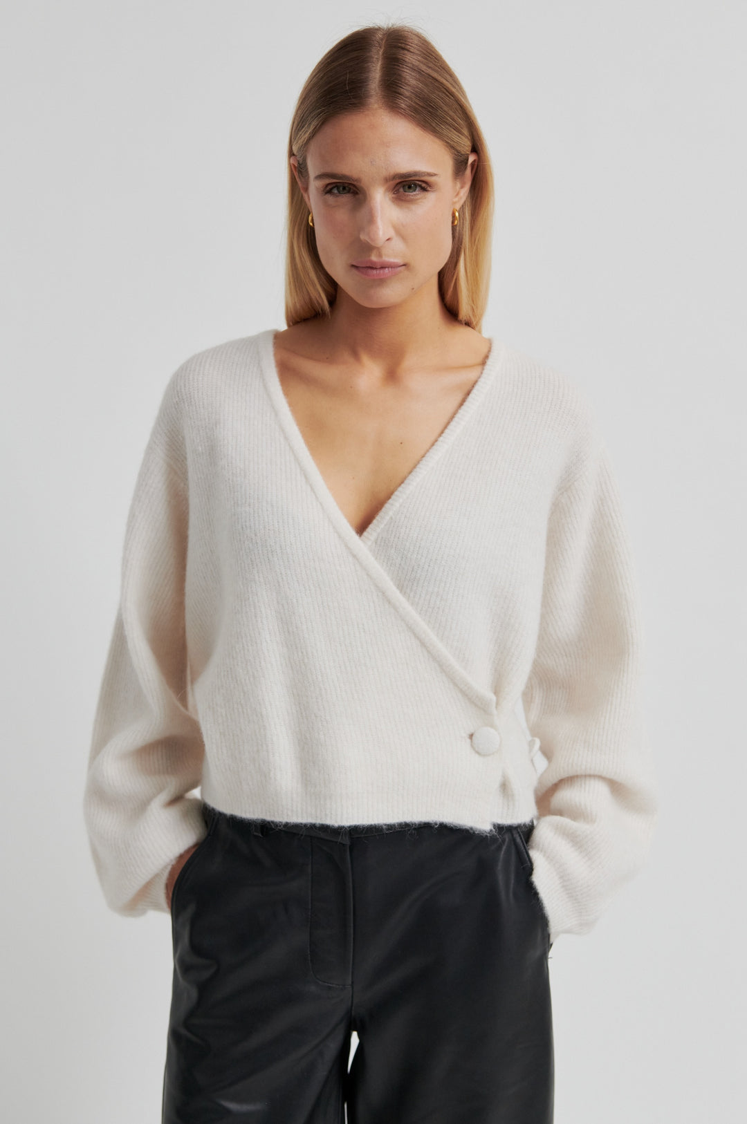 Gabby Wrap Knit, Soft Beige