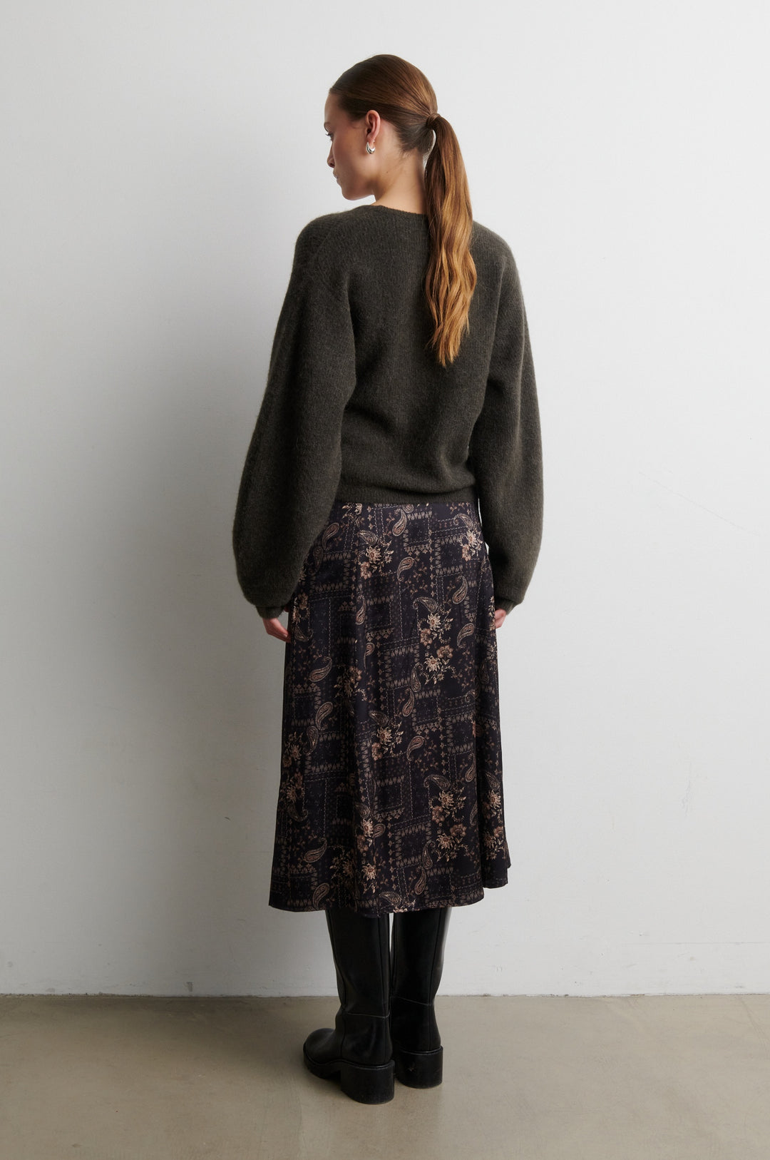 Gabby Wrap Knit - Black Olive