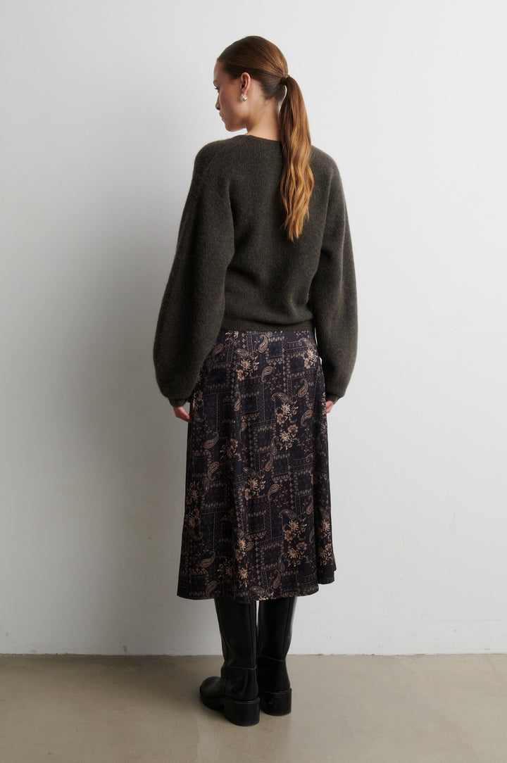 Gabby Wrap Knit - Black Olive