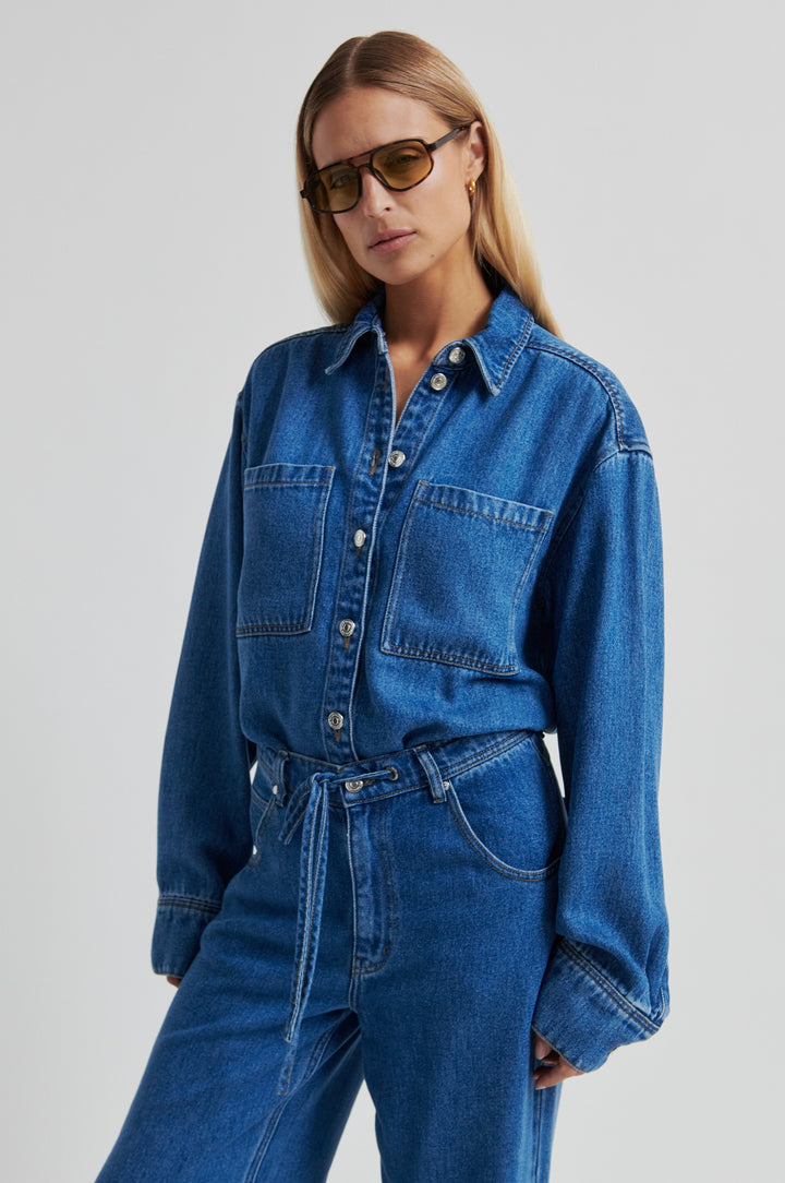 Irvina Denim Jeans, Denim Blue