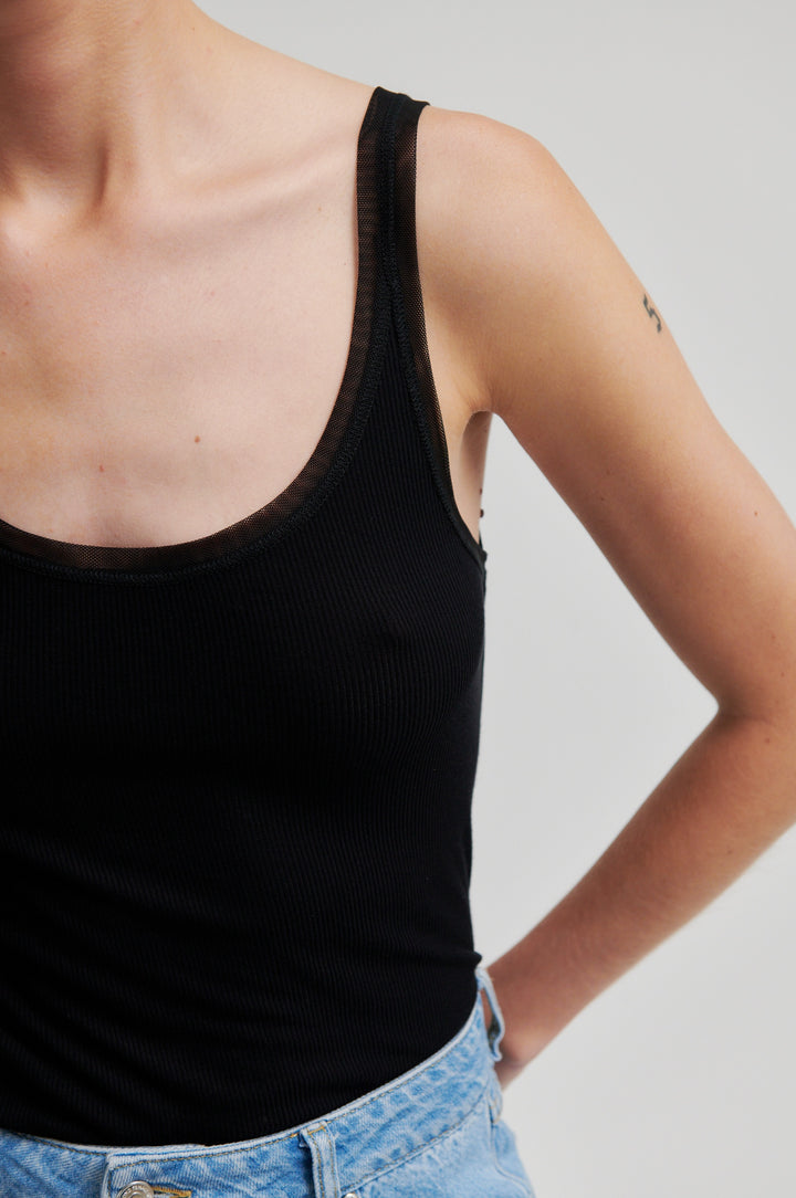 Emilia Tank Top, Black