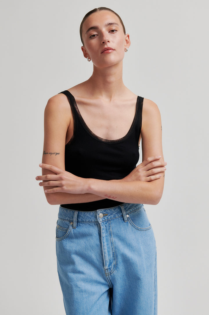 Emilia Tank Top, Black