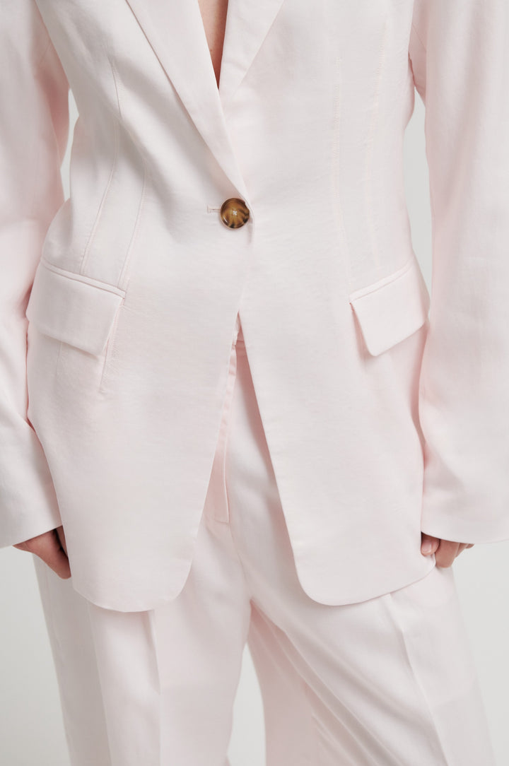 Refined Fitted Blazer, Crystal Pink