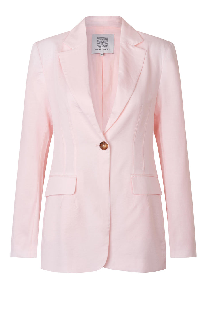 Refined Fitted Blazer, Crystal Pink