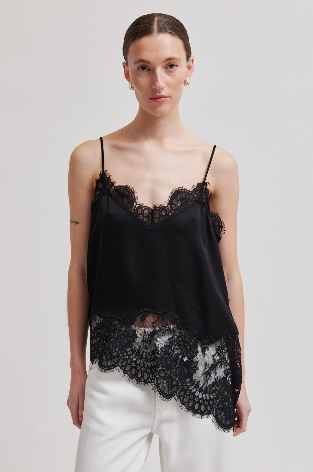 Wilina Strap Top, Black