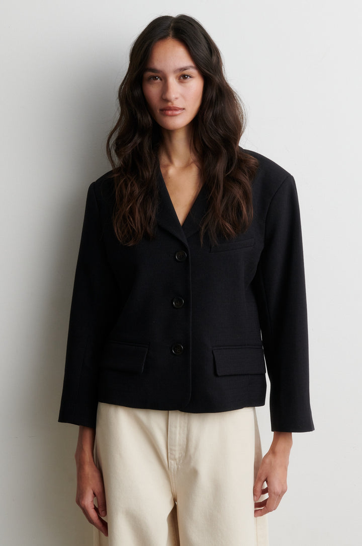 Sella Short Blazer - Black