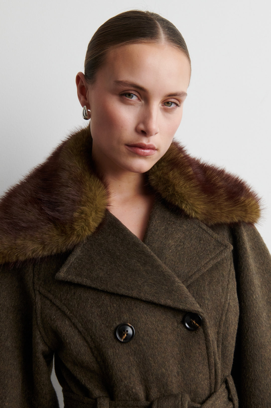 Agola Belt Jacket - Black Olive