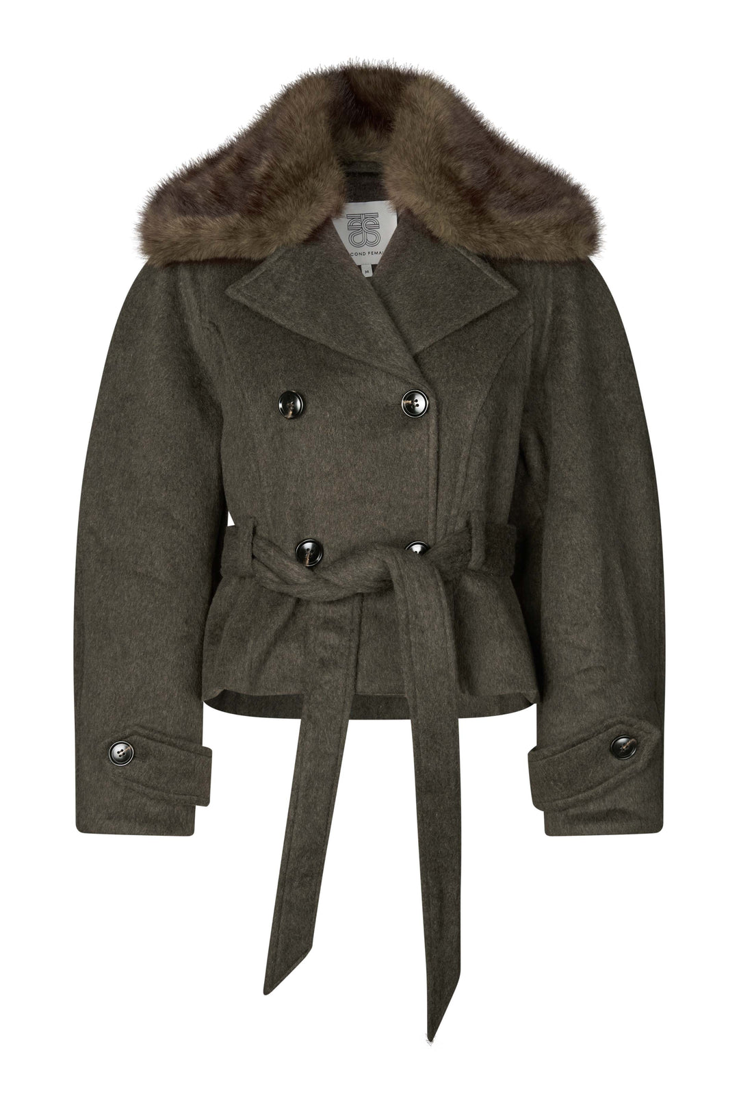 Agola Belt Jacket - Black Olive