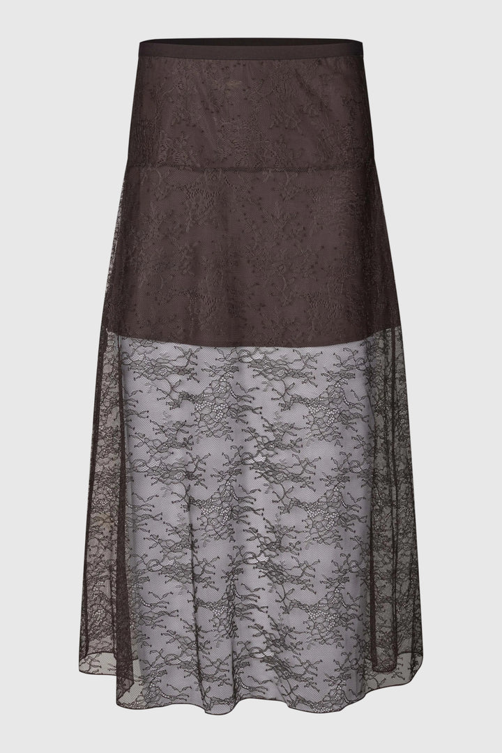 Sybell Lace Skirt - Brown