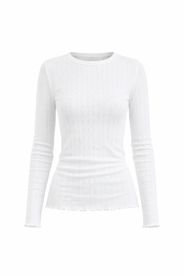 Jacquard Fiori, White