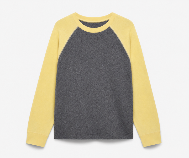Polly Contrast Knit - Grey/Yellow