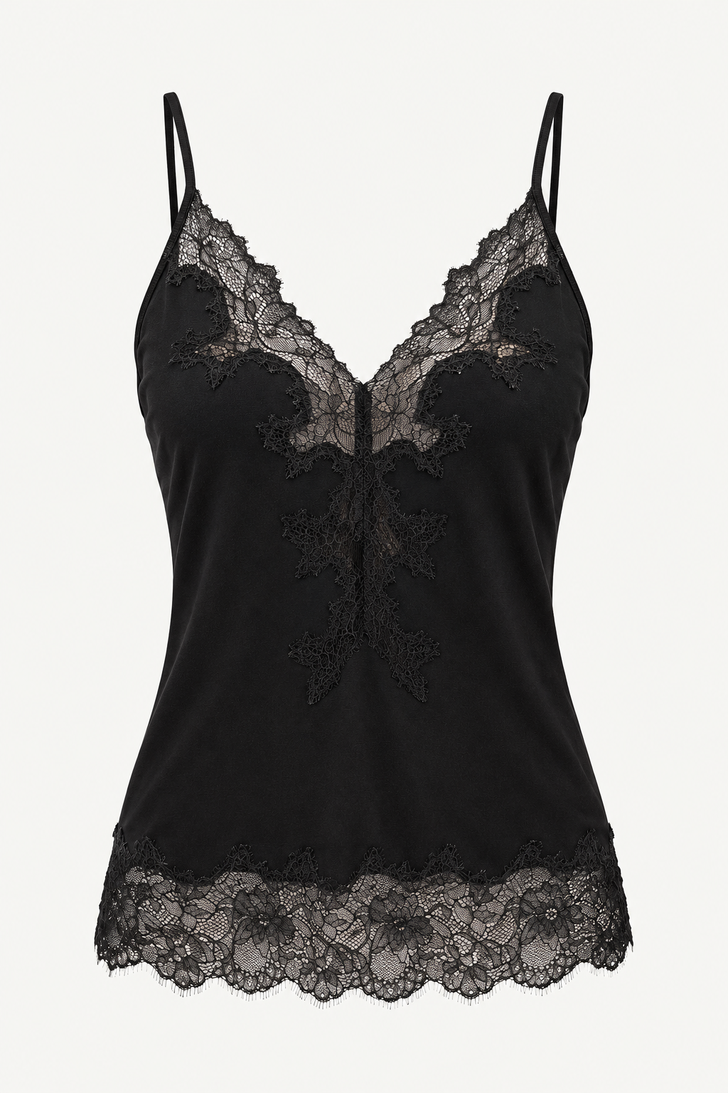 Silk Cami Romance - Black