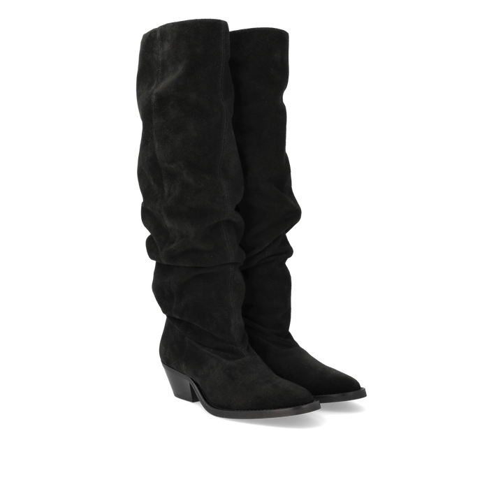 Longshafted Wrinkle Boot, Black