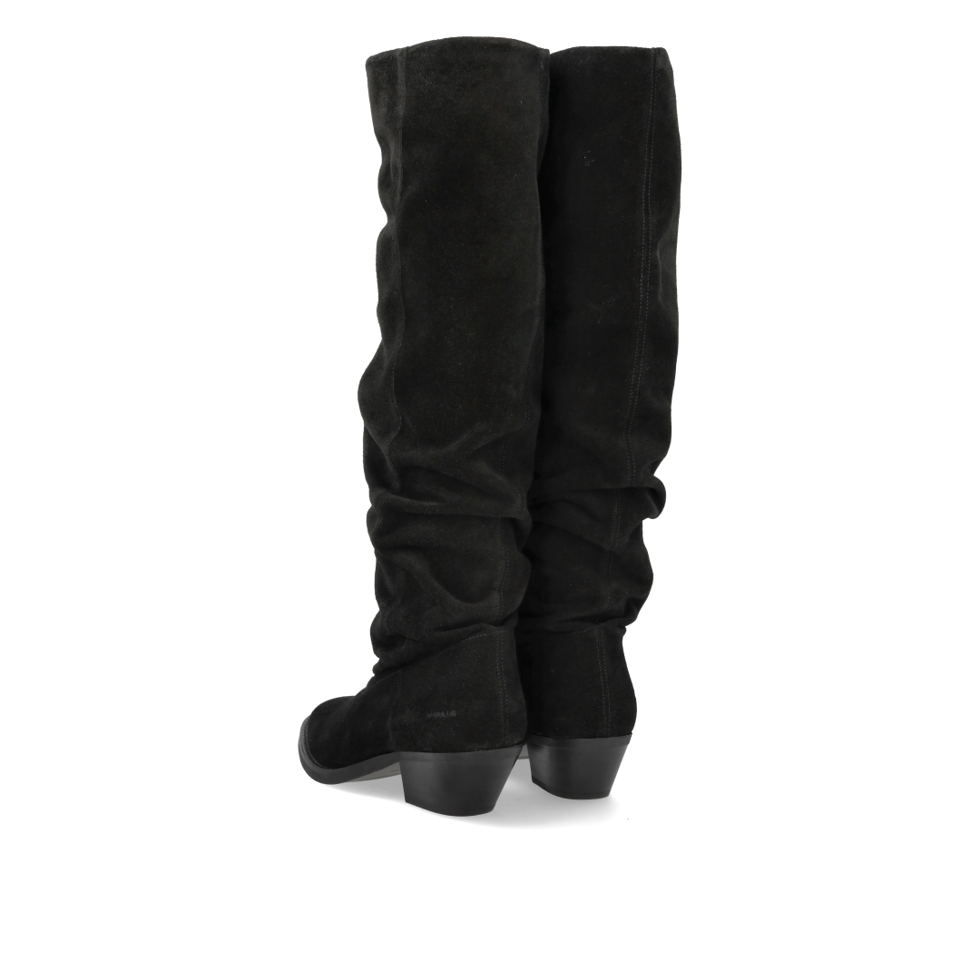 Longshafted Wrinkle Boot, Black