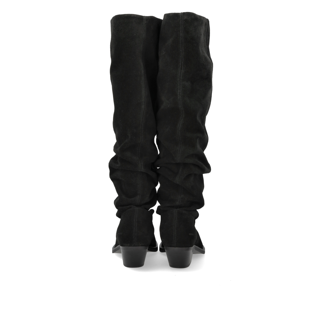 Longshafted Wrinkle Boot, Black
