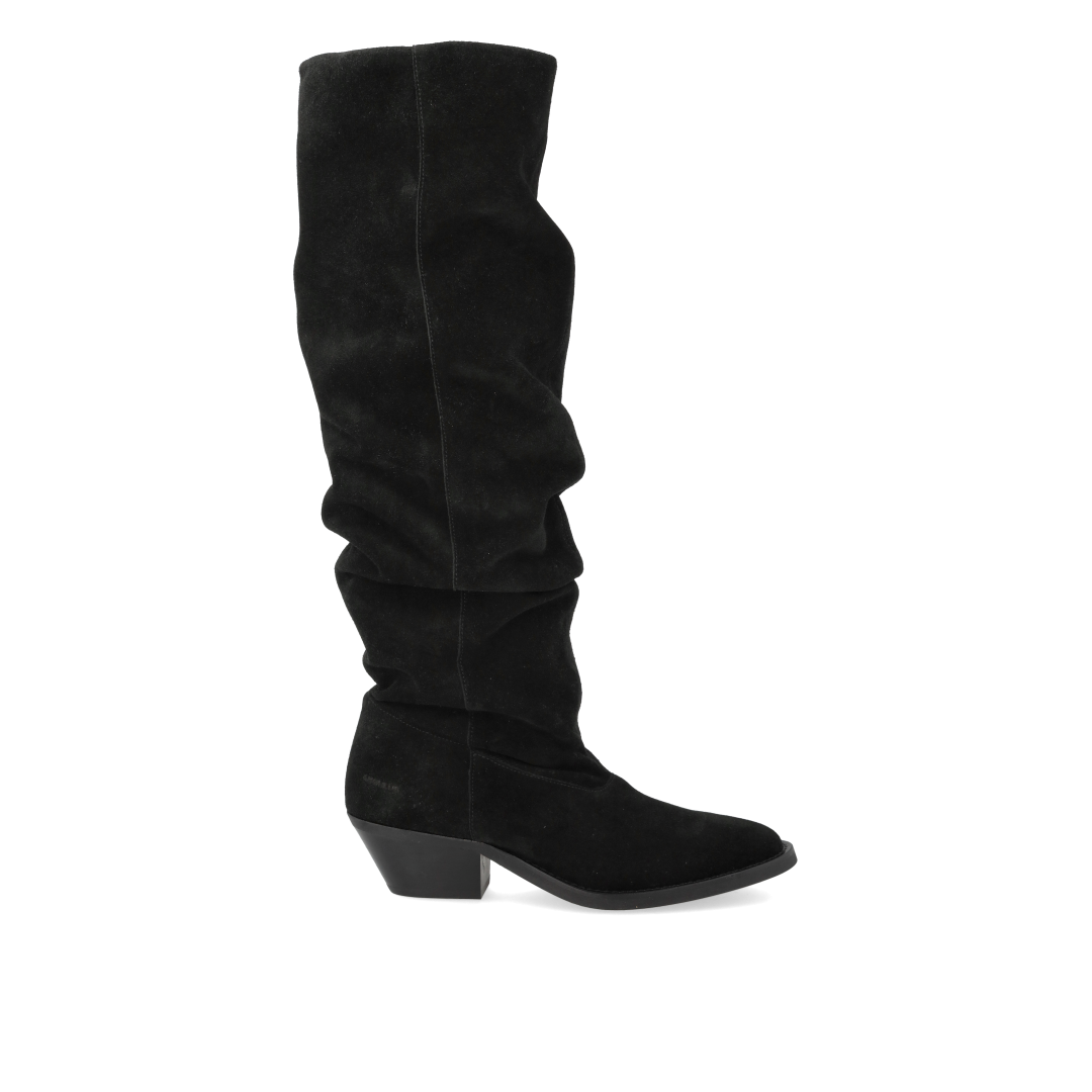 Longshafted Wrinkle Boot, Black