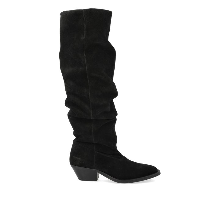 Longshafted Wrinkle Boot, Black