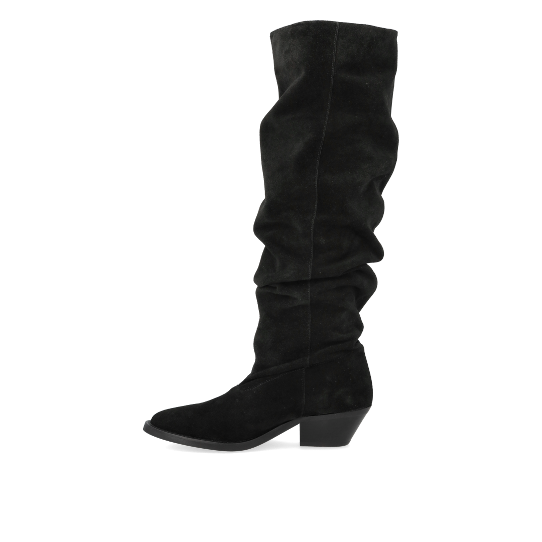 Longshafted Wrinkle Boot, Black