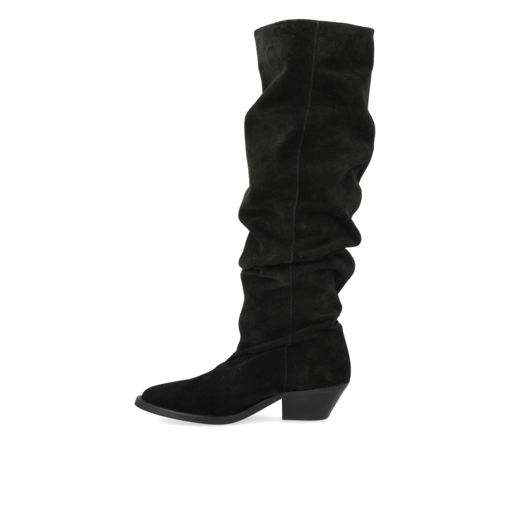 Longshafted Wrinkle Boot, Black