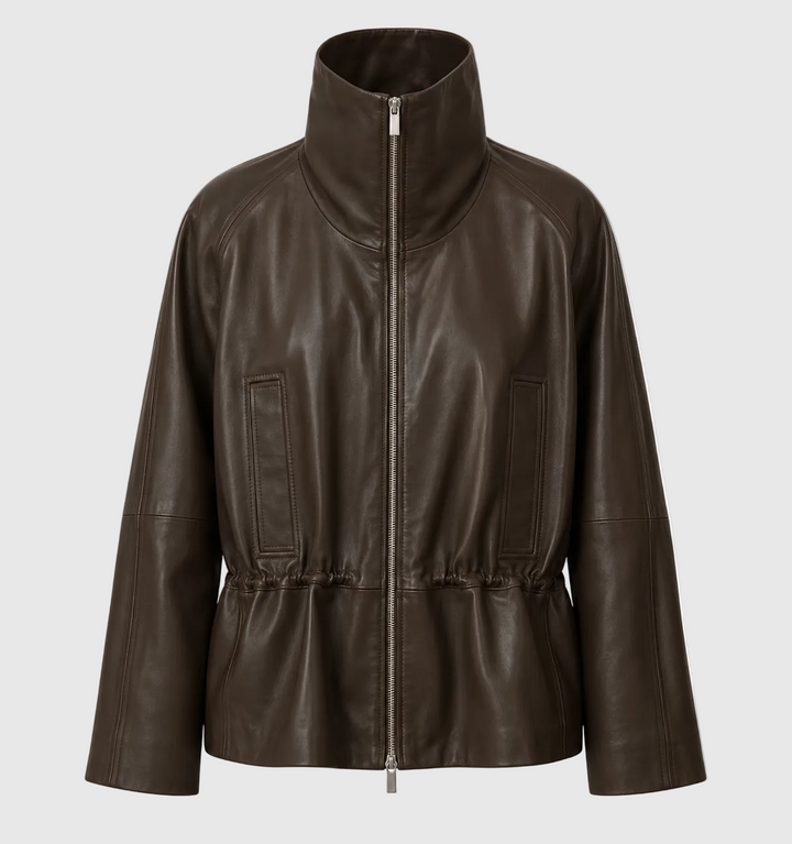 Oscar Leather Jacket - Earth
